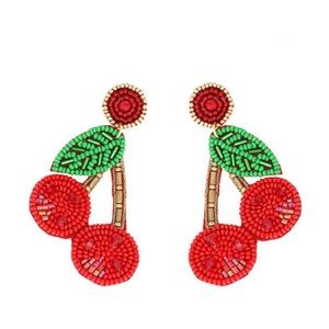 Red cherry earrings